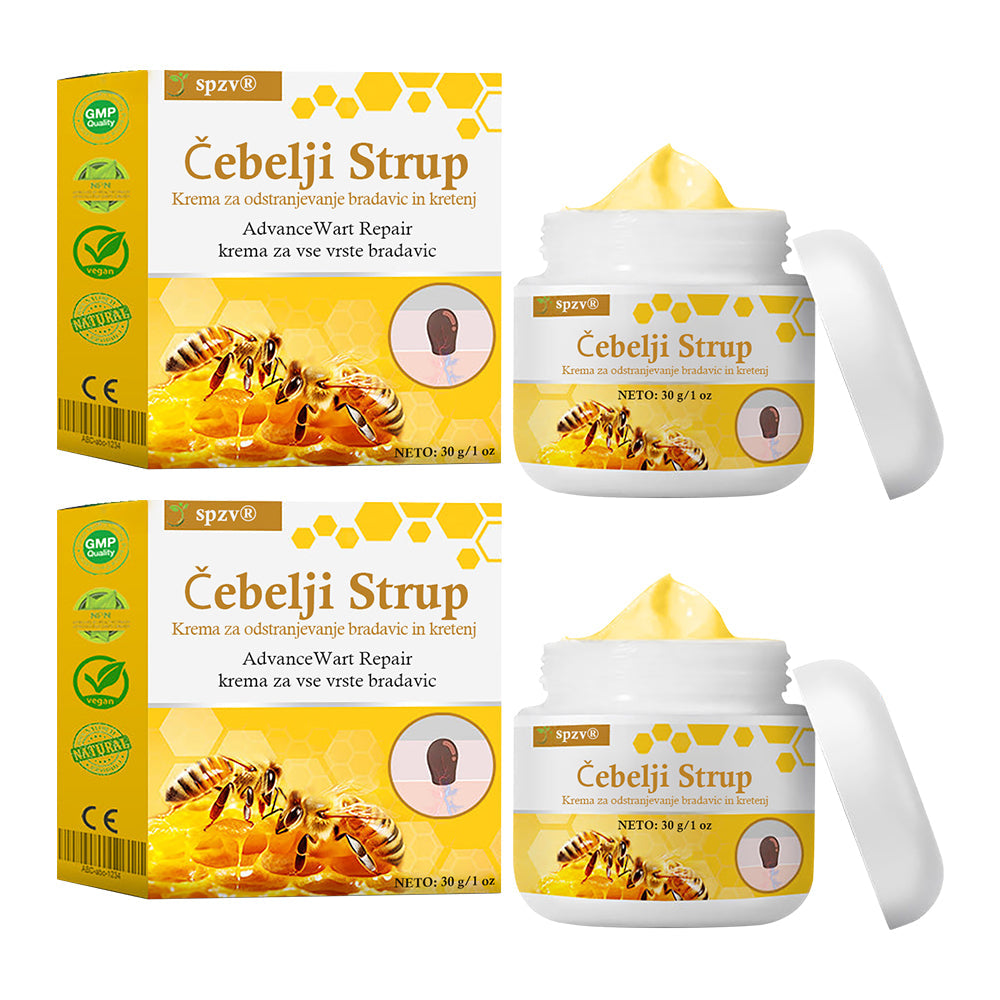 🐝𝐒𝐩𝐳𝐯® Č𝐞𝐛𝐞𝐥𝐣𝐢 𝐒𝐭𝐫𝐮𝐩 𝐊𝐫𝐞𝐦𝐚 𝐳𝐚 𝐨𝐝𝐬𝐭𝐫𝐚𝐧𝐣𝐞𝐯𝐚𝐧𝐣𝐞 𝐛𝐫𝐚𝐝𝐚𝐯𝐢𝐜 𝐢𝐧 𝐤𝐫𝐞𝐭𝐞𝐧𝐣, Certificirano s strani JAZMP (Slovenska agencija za zdravila in medicinske pripomočke) 💖 Zdravi bradavice, kožne izrastke, okužbe in keratozo, gladi neenakomerno kožo