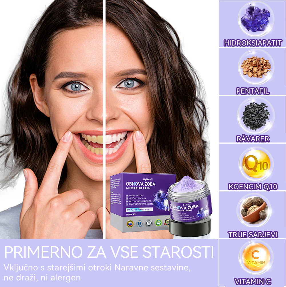 𝐎𝐲𝐢𝐤𝐞𝐲™ Mineralni prah za obnovo zob 🦷 (Priporočeno s strani SDA) (🎁 Časovno omejena akcija - Ne zamudite)