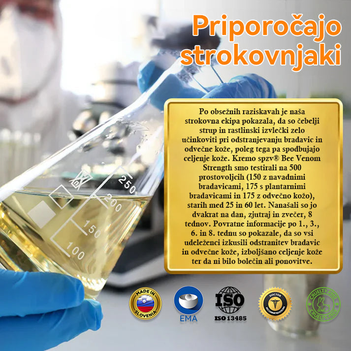 🐝𝐒𝐩𝐳𝐯® Č𝐞𝐛𝐞𝐥𝐣𝐢 𝐒𝐭𝐫𝐮𝐩 𝐊𝐫𝐞𝐦𝐚 𝐳𝐚 𝐨𝐝𝐬𝐭𝐫𝐚𝐧𝐣𝐞𝐯𝐚𝐧𝐣𝐞 𝐛𝐫𝐚𝐝𝐚𝐯𝐢𝐜 𝐢𝐧 𝐤𝐫𝐞𝐭𝐞𝐧𝐣, Certificirano s strani JAZMP (Slovenska agencija za zdravila in medicinske pripomočke) 💖 Zdravi bradavice, kožne izrastke, okužbe in keratozo, gladi neenakomerno kožo