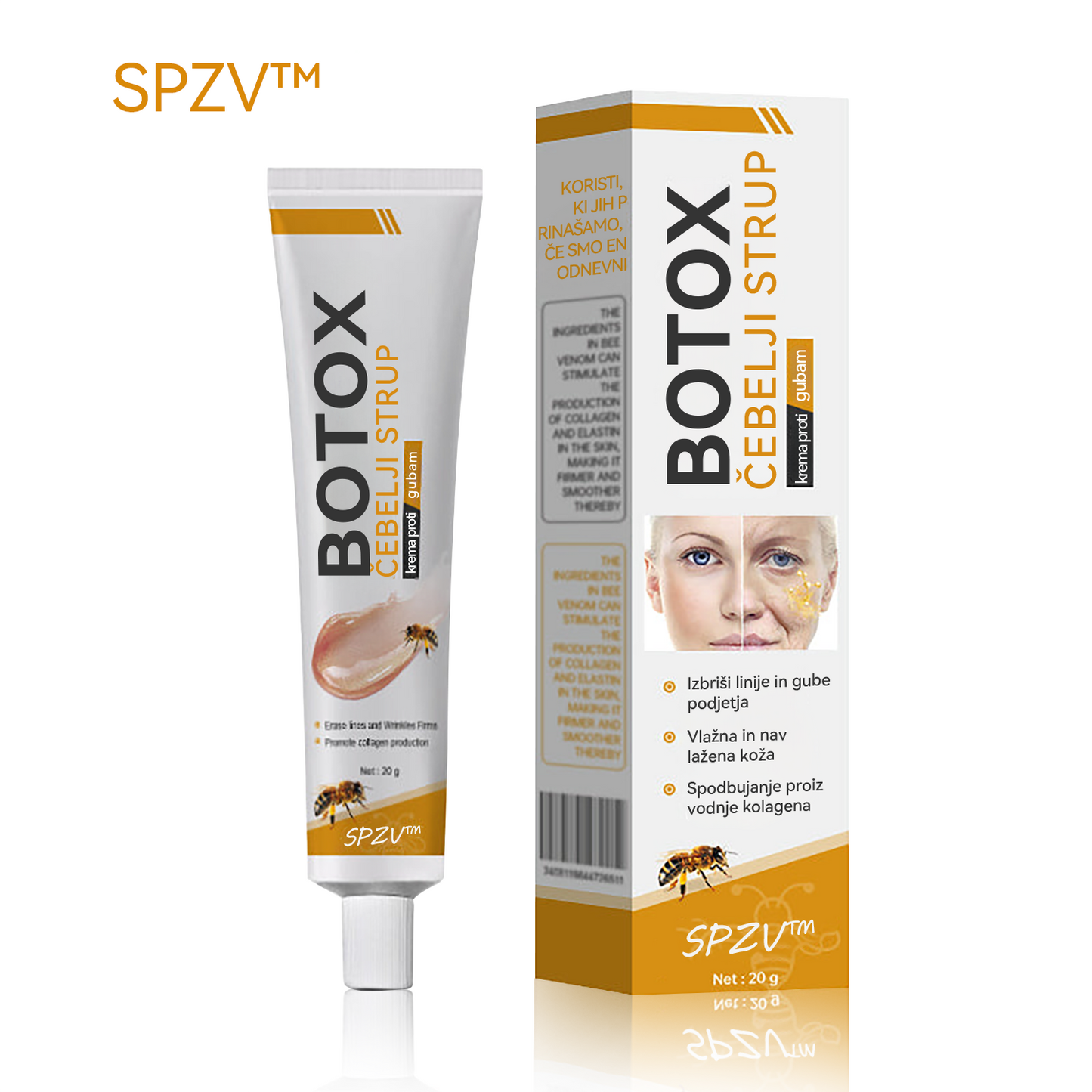 (🎁 Ekskluzivna posebna ponudba - 70 % popust - ne zamudite!) 𝐒𝐩𝐳𝐲™ 𝐁𝐎𝐓𝐎𝐗 Strije proti staranju z medenim strupom